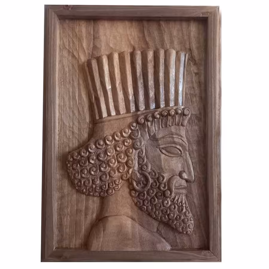 تابلو منبت کاری مدل سرباز هخامنشی اندازه  42 در 30 سانتی متر