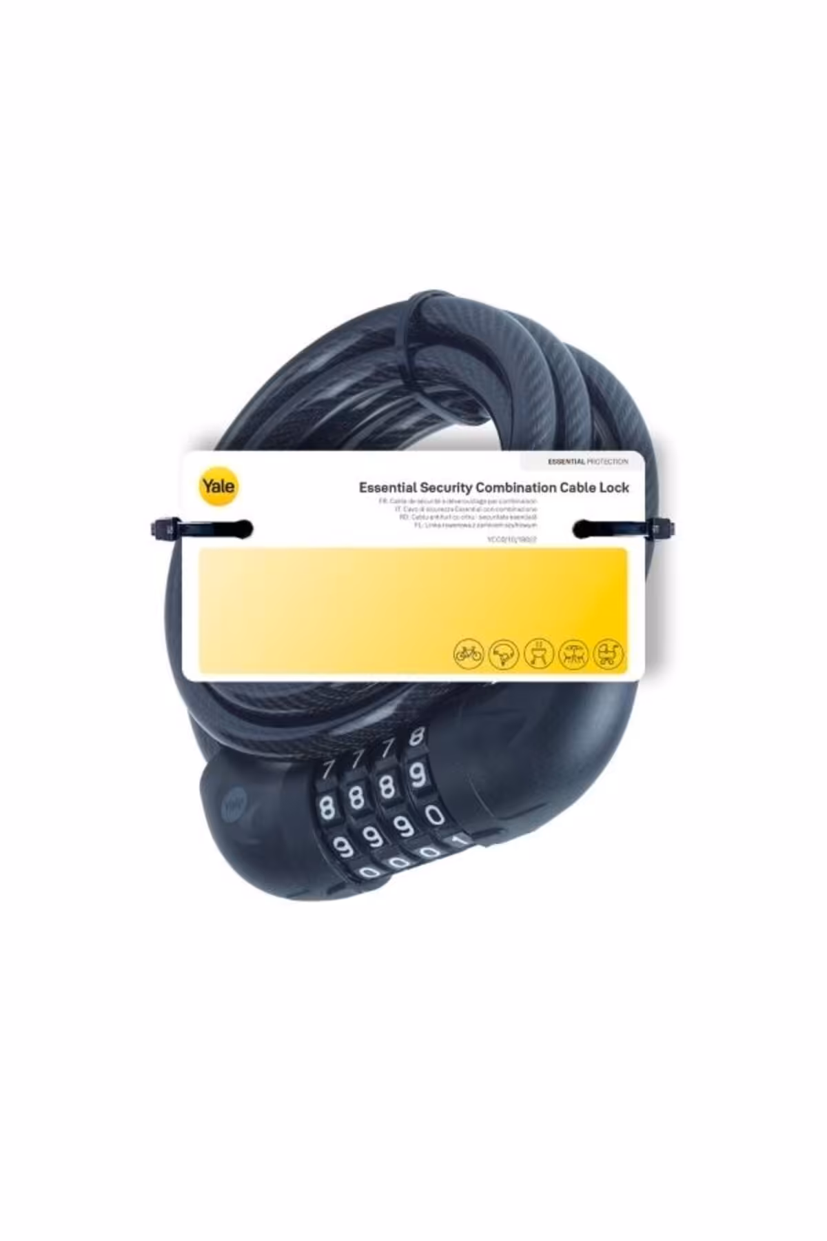 قفل دوچرخه سفید پارچه سواری ضروری یل Yale