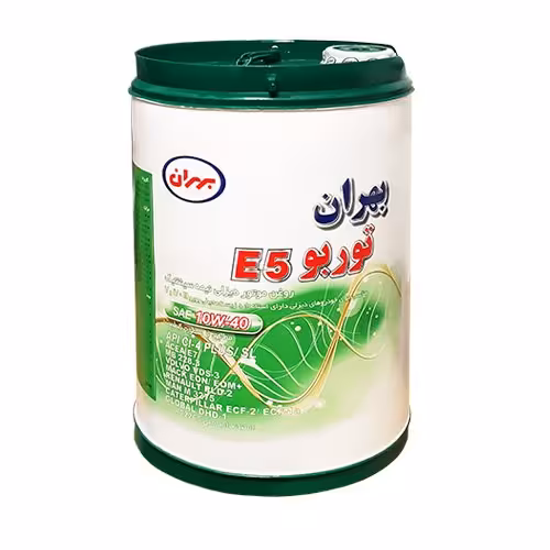 روغن موتور دیزلی بهران توربو E 5 سبز 10w40  با حجم 20 لیتری