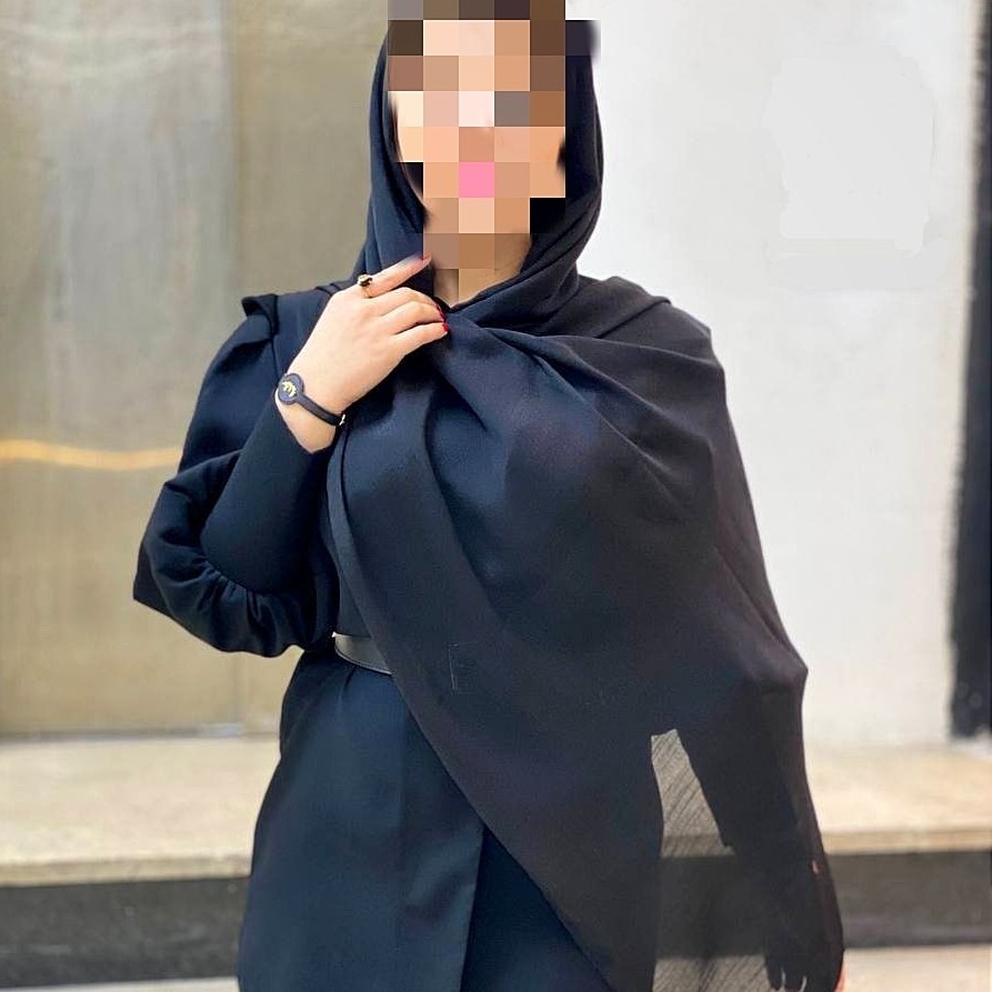 شال وال اسلپ ساده نخی محرمی زنانه