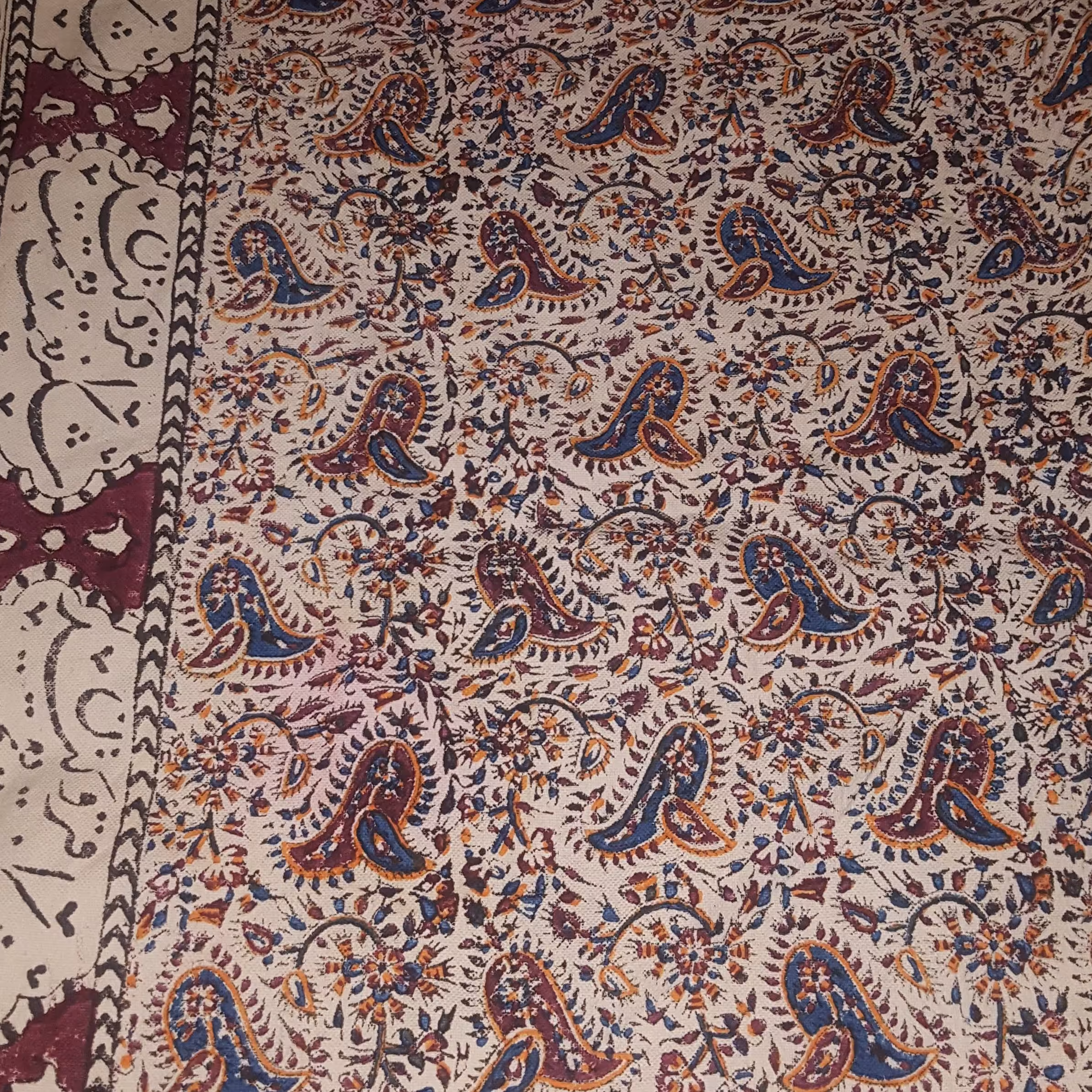 سفره قلمکاری 3 متر در 1.2 متر