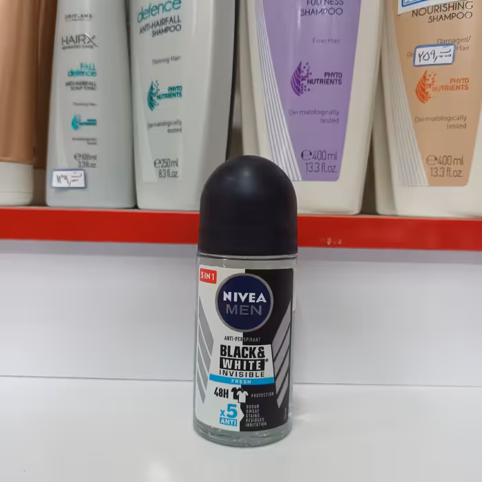 مام نیوآ مدل Black & White invisable fresh مردانه ماندگاری 48 ساعته حجم: 50 میل