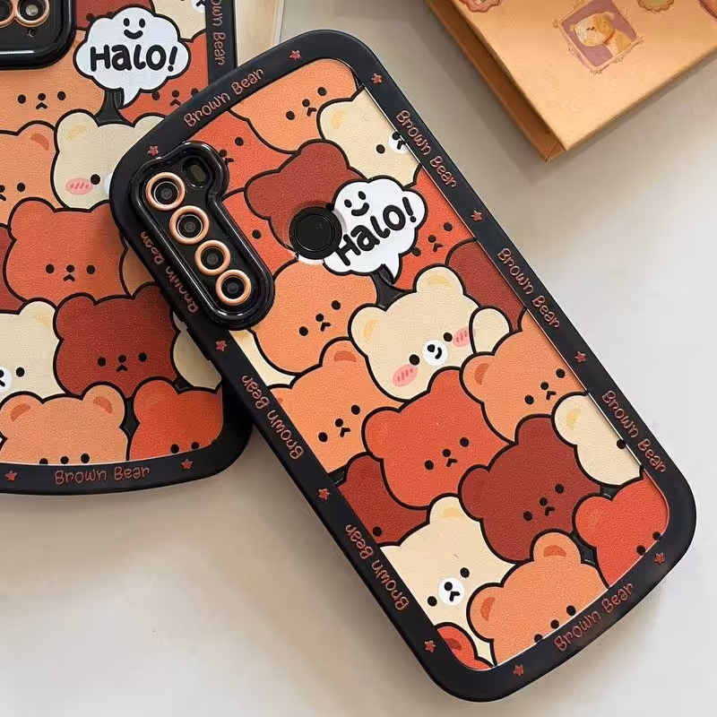 قاب گوشی خرس محافظ لنز دار سامسونگ شیائومی آیفون