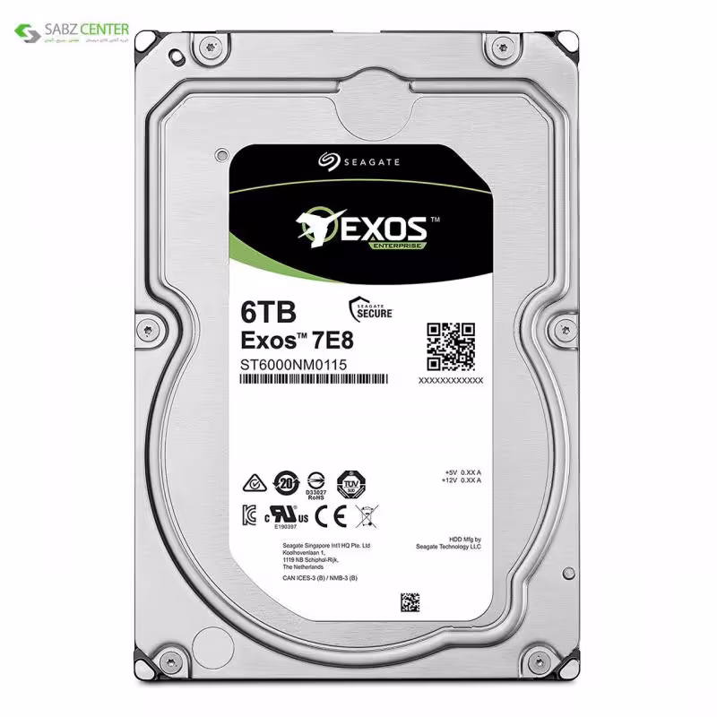 هارددیسک اینترنال سیگیت Exos ST6000NM0115 6TB