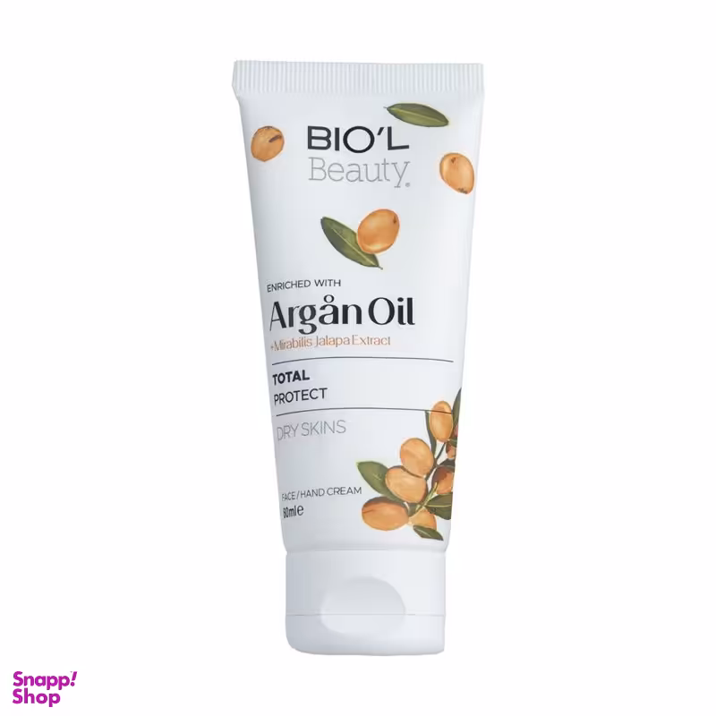 کرم مرطوب کننده دست و صورت بیول (Biol) مدل Argan Oil حجم 60 میلی‌ لیتر
