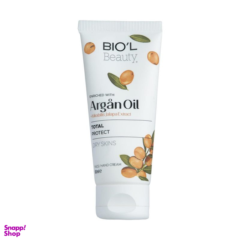 کرم مرطوب کننده دست و صورت بیول (Biol) مدل Argan Oil حجم 60 میلی‌ لیتر