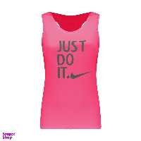 تاپ ورزشی زنانه طرح نایک مدل Just Do It کد AWT104 رنگ سرخابی