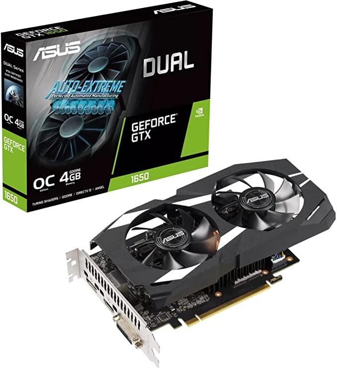 کارت گرافیک ایسوس مدل DUAL-GTX1650-O4GD6-P حافظه 4 گیگابایت