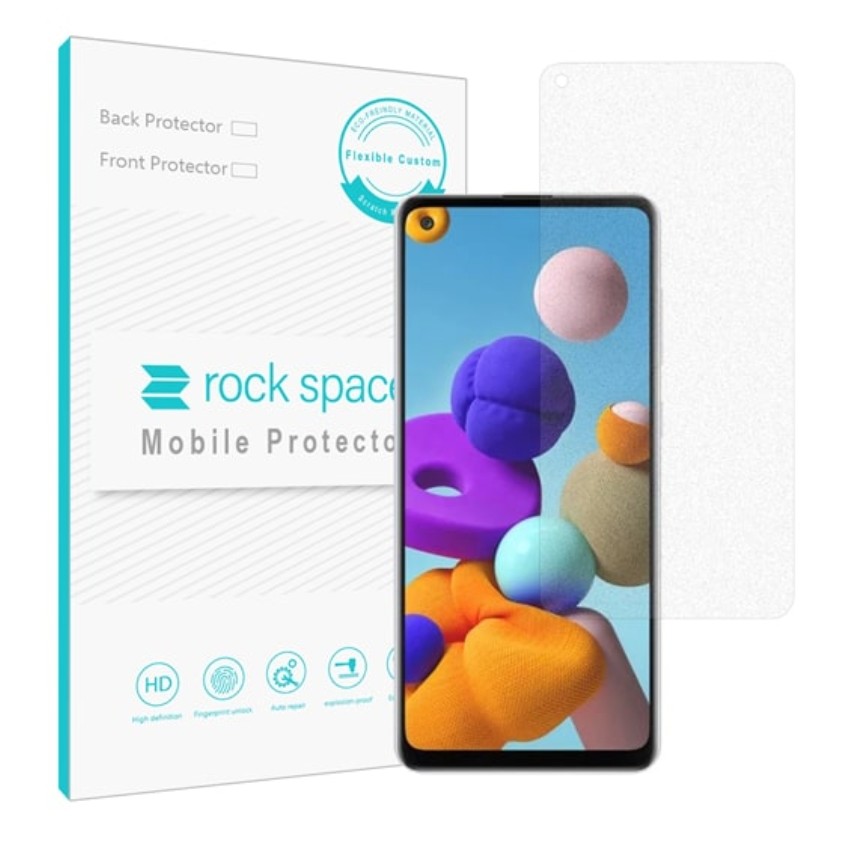 گلس مات نانو و ضد ضربه گوشی سامسونگ A21S برند راک اسپیس

