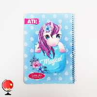 دفتر مشق 50 برگ سیمی طرح اسب تک شاخ آتی