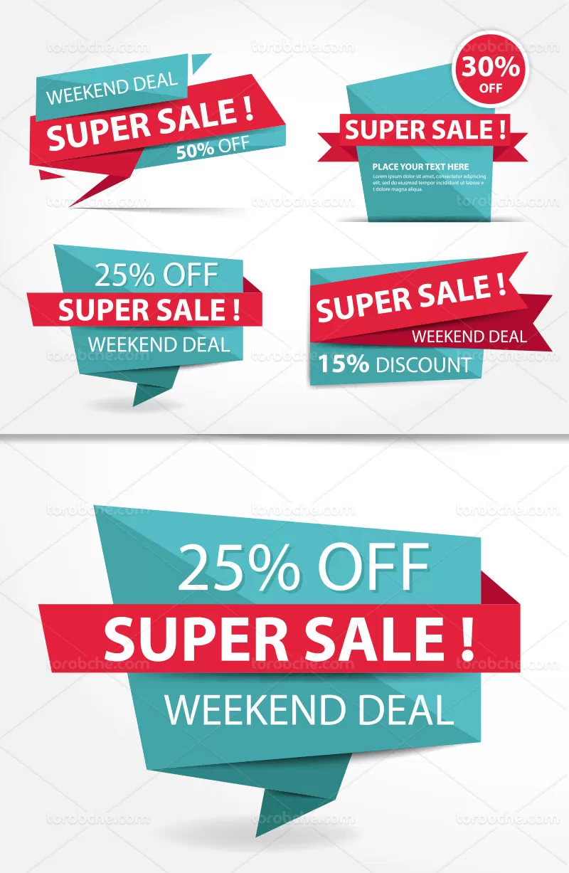 وکتور لیبل فروش | گرافیک با طعم تربچه