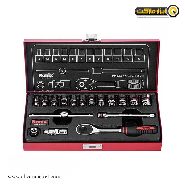 جعبه بکس رونیکس 17 پارچه 1/4 اینچ مدل RH-2617