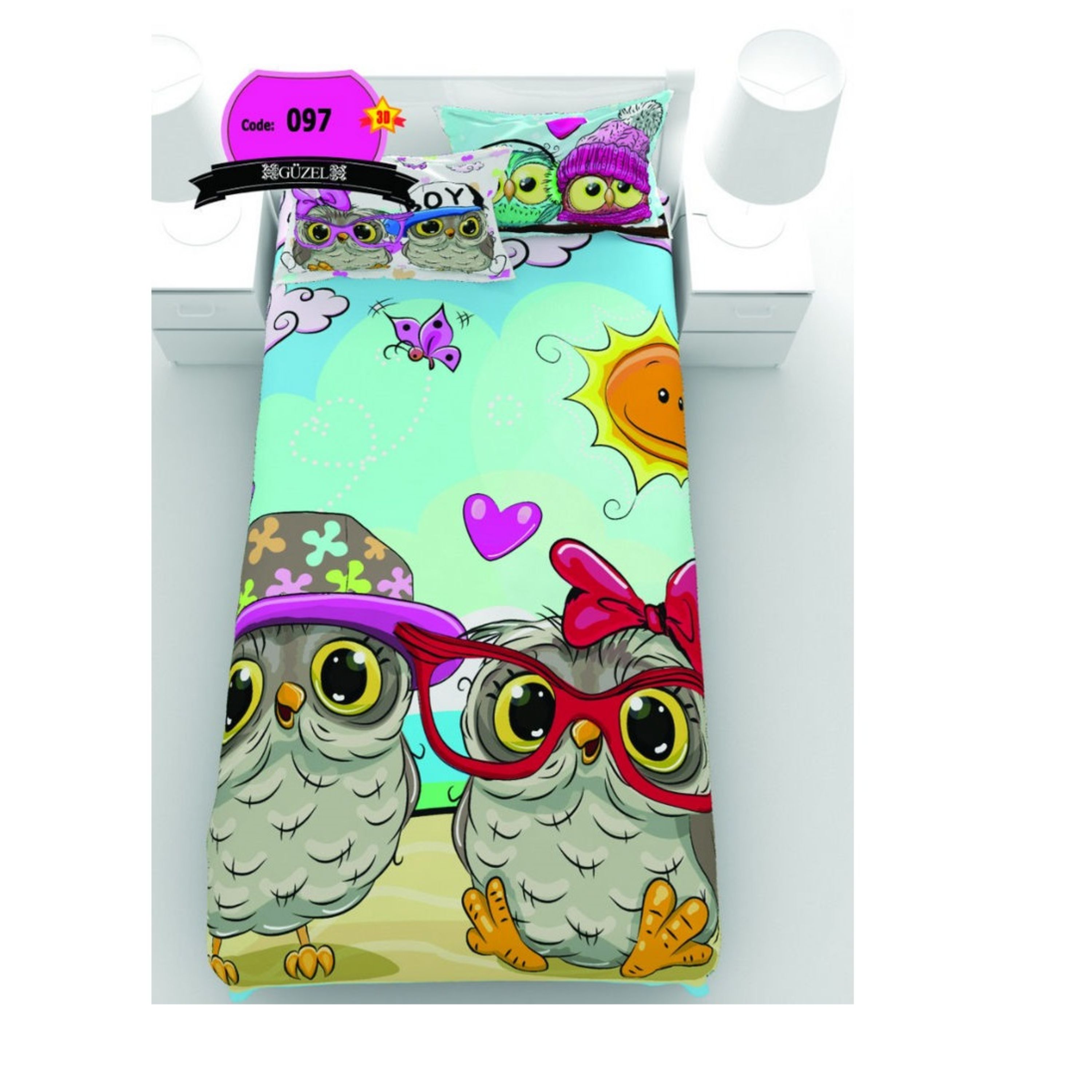 روتختی تک نفره سه بعدی برند گوزل -5 تکه -کد97