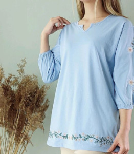بلوز گلدوزی زنانه طرح بابونه