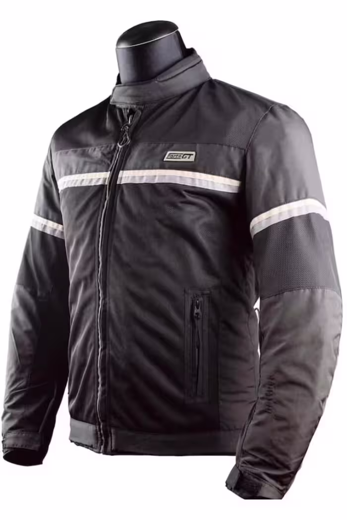 کاپشن موتورسوار مشکی مردانه FORTE GT 1053 حفاظت کامل MESHLE MOTHLE MOTLECLE COAT XL اندازه سیاه motosergen