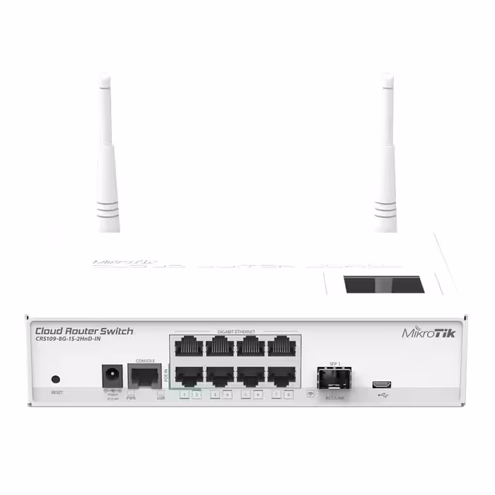 قیمت و خرید کلود روتر سوئیچ 8 پورت میکروتیک مدل CRS109-8G-1S-2HnD-IN | یاس ارتباط