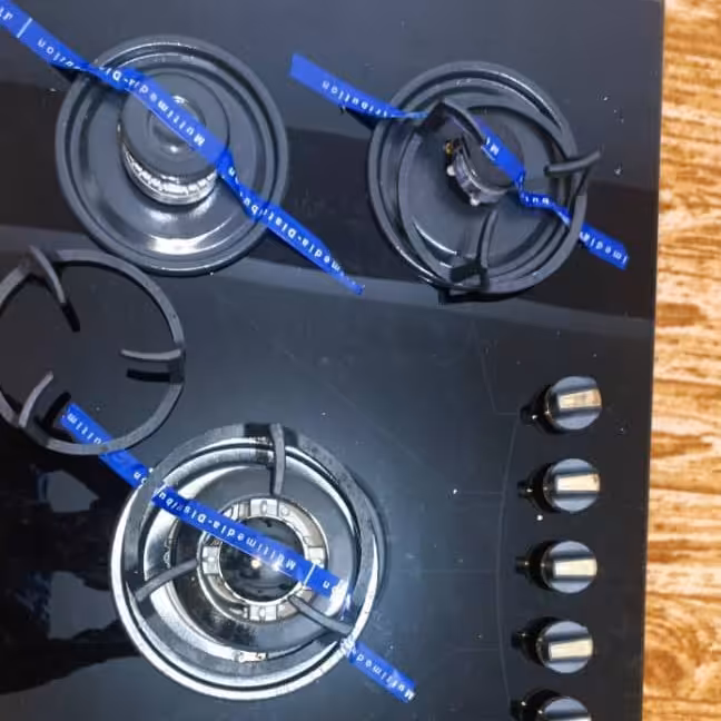 گاز رومیزی 5 شعله صفحه شیشه ای