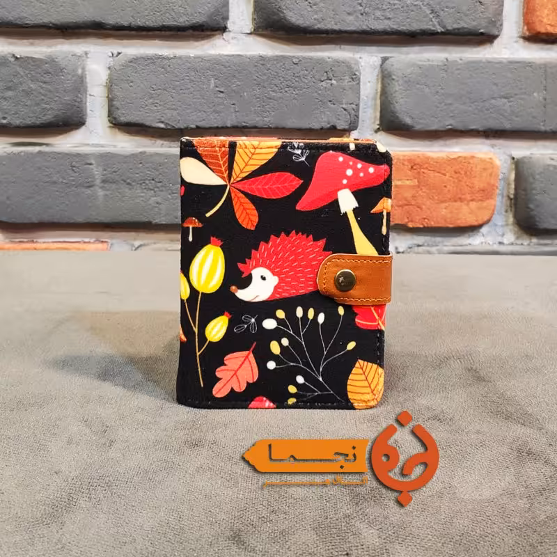 کیف پول کتی دکمه دار  طرح جوجه تیغی کد DC35