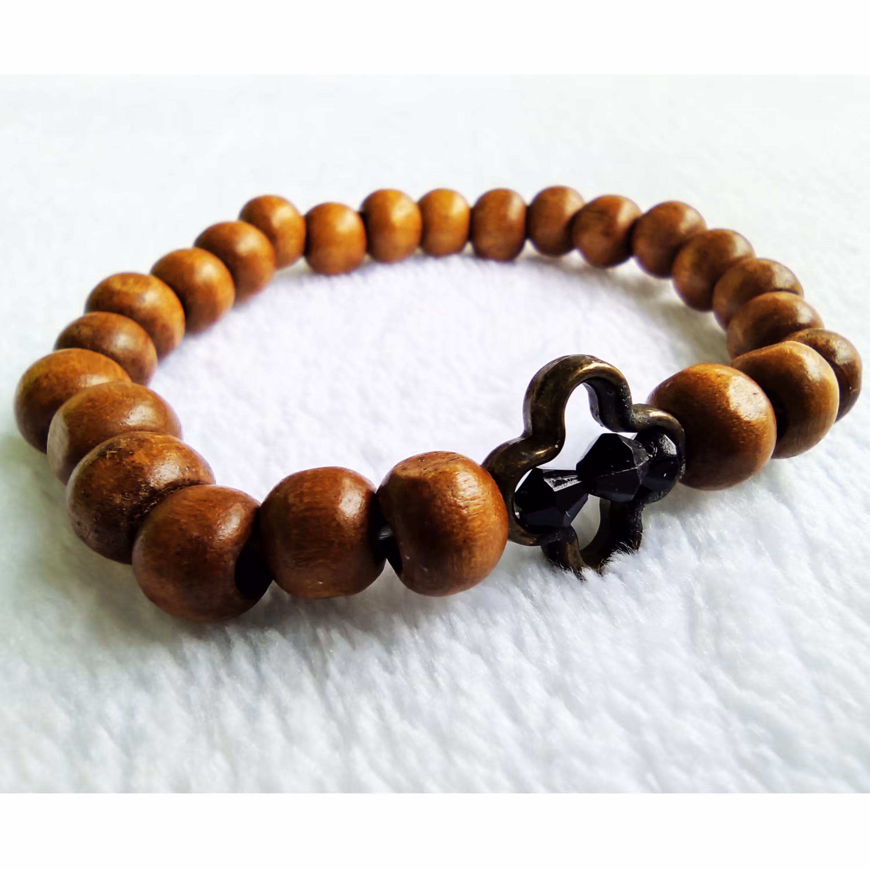 دستبند چوبی با خرج کار برنجی