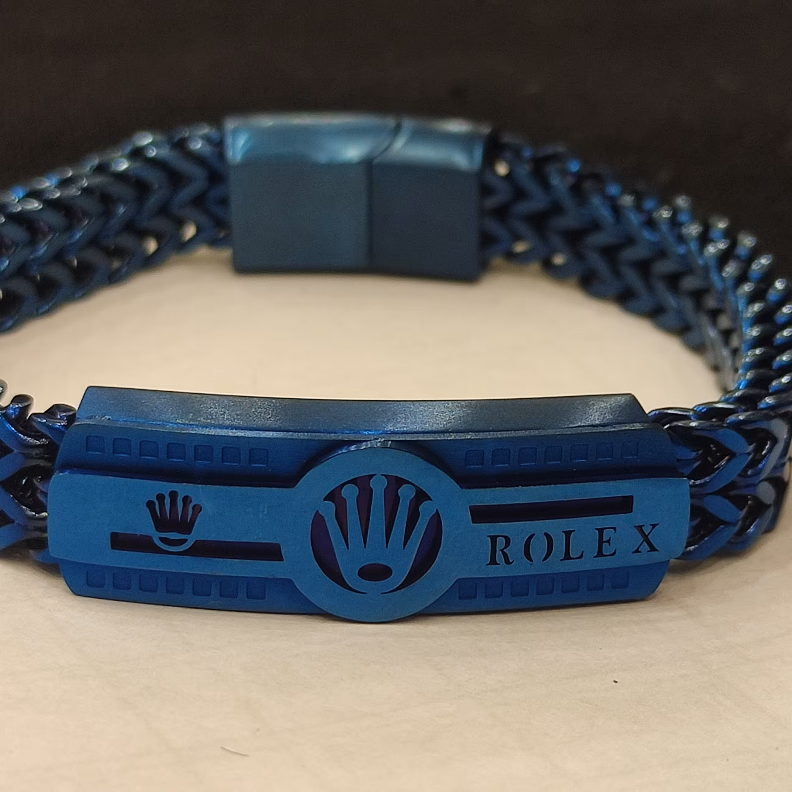 دستبند مارک رولکس اسپرت آبی کاربنی