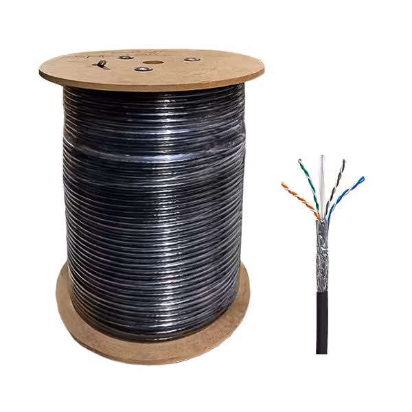 کابل شبکه حلقه ای CAT6 SFTP OUT نگزنس Double jacket طول 500 متر