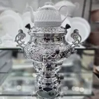 سماور گازی مهدیس سه کاره 6 لیتر بدنه برنجی با قوری بدون تنوره با 1 سال ضمانت (قالب جدید)با ضمانت فروش ویژه