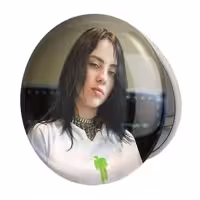 آینه جیبی خندالو طرح بیلی آیلیش Billie Eilish مدل تاشو کد 19131