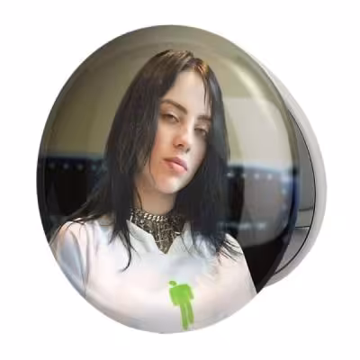 آینه جیبی خندالو طرح بیلی آیلیش Billie Eilish مدل تاشو کد 19131