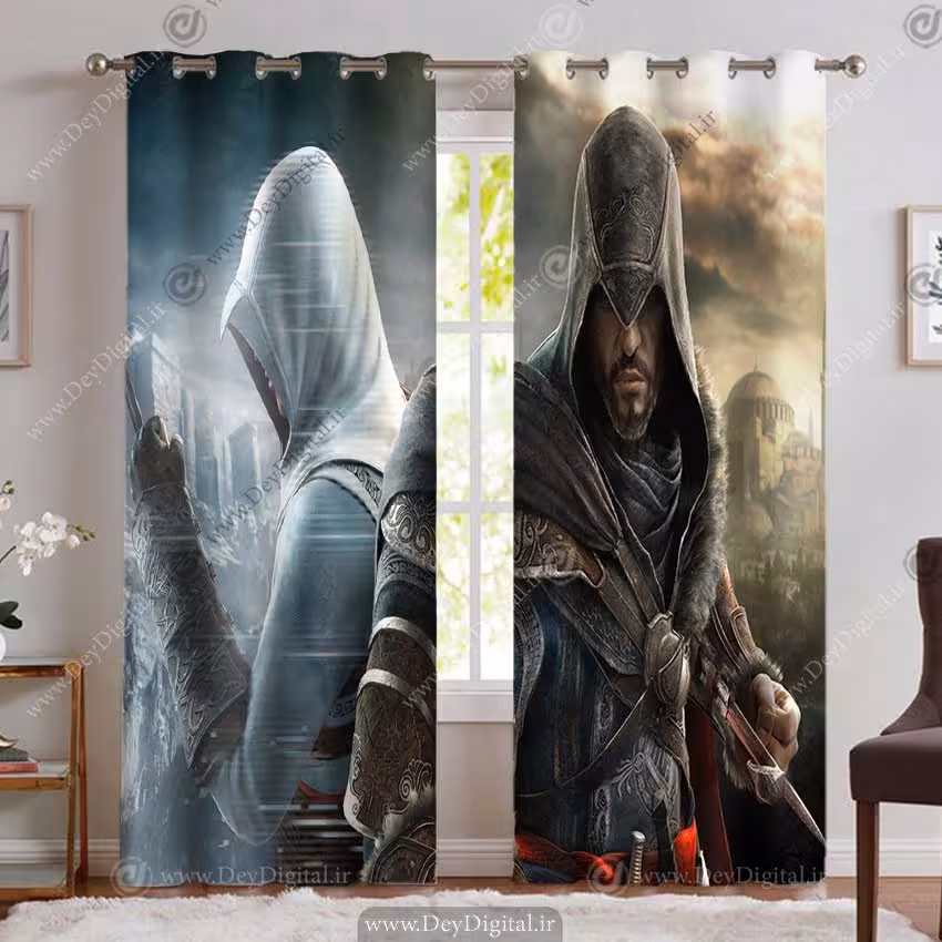 پرده سه بعدی اتاق نوجوان پسر طرح بازی جنگی PK-5341