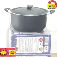 قابلمه گرانیتی نچسب هلناورق ضخیم سایز 34کیفیت عالی گرانیت داخل مشکی باارسال رایگان 