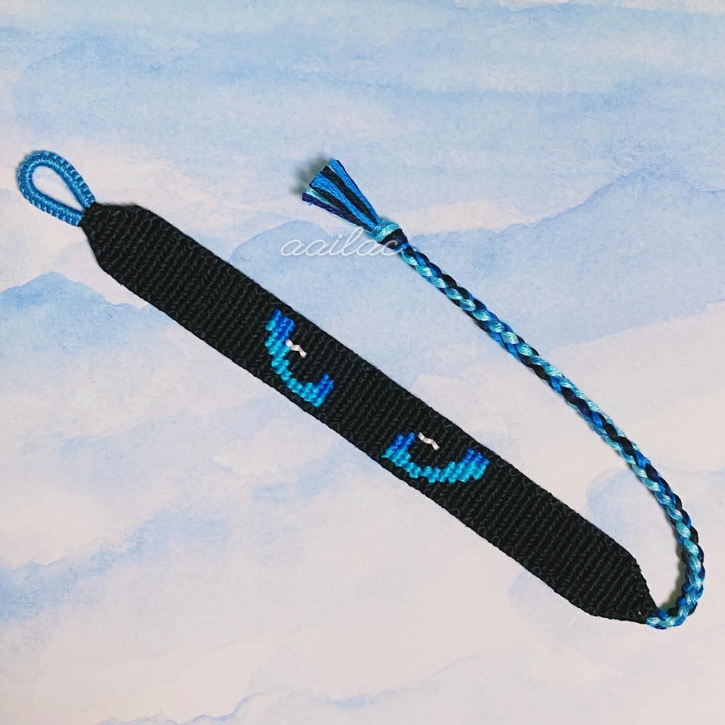 دستبند  خشم شب دستبافت رنگ دلخواه - اکسسوری مهری