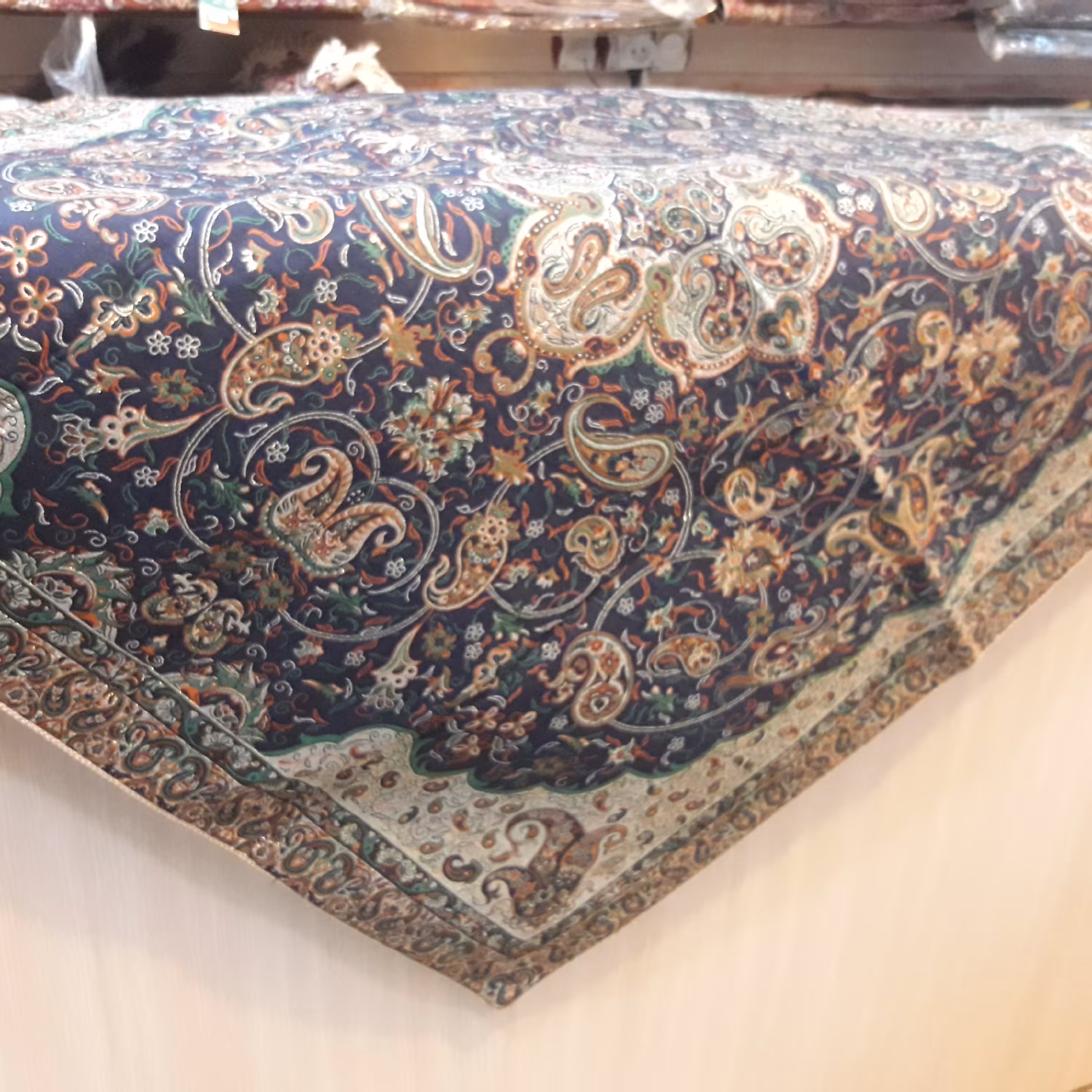 رومیزی ترمه پلی استر  شاه عباسی