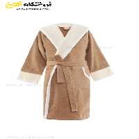 حوله پالتویی کودک سلین طرح پاسفیک رنگ بژ-کرم سایز 8-9