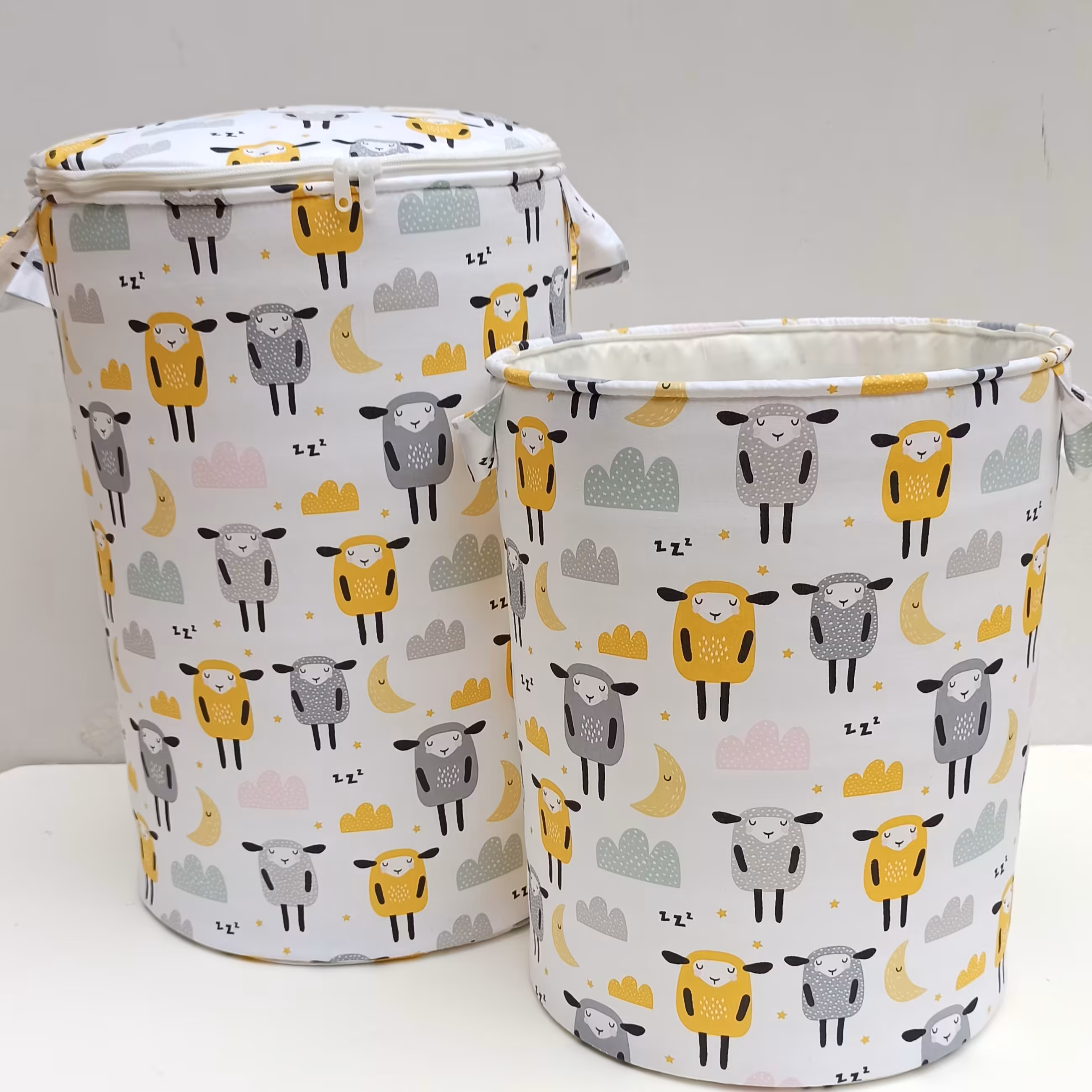 باکس نظم دهنده پارچه‌ای بدون در، ارتفاع 50 و قطر 35 سانت، نمایه