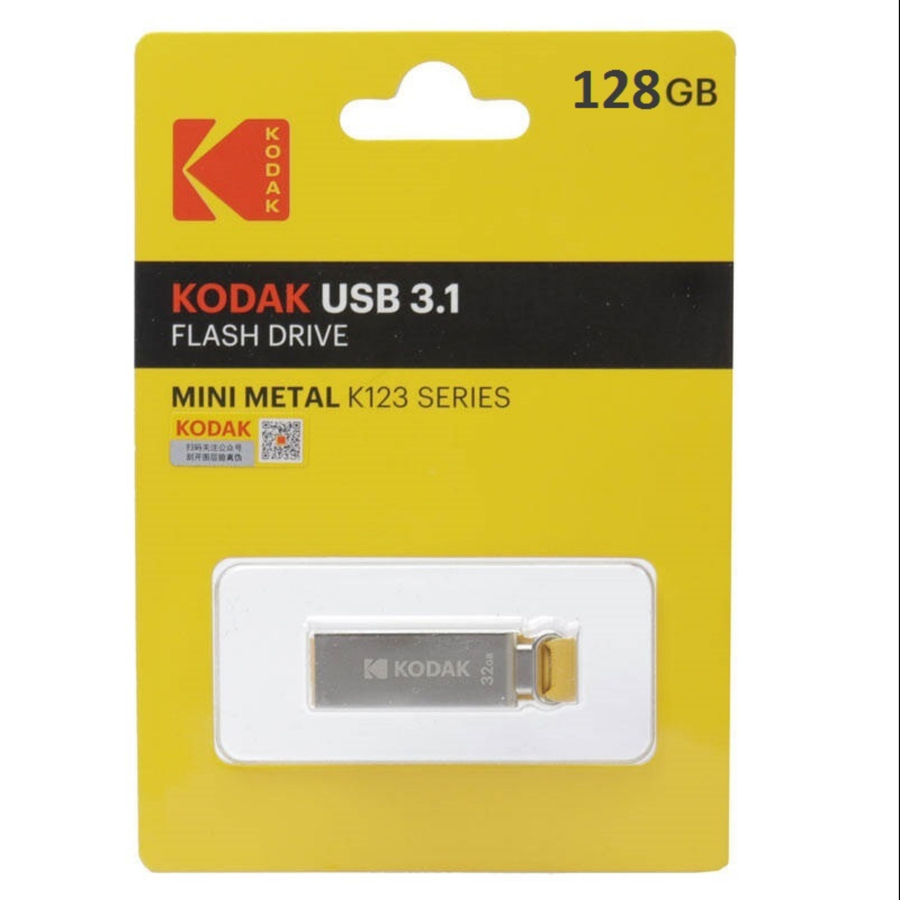 فلش 128G Kodak K123 USB 3.1 با گارانتی 36 ماهه