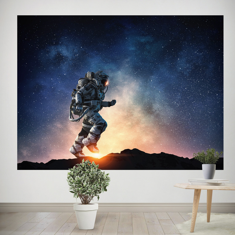 پوستر پارچه ای طرح تپستری فضانورد کد 0035