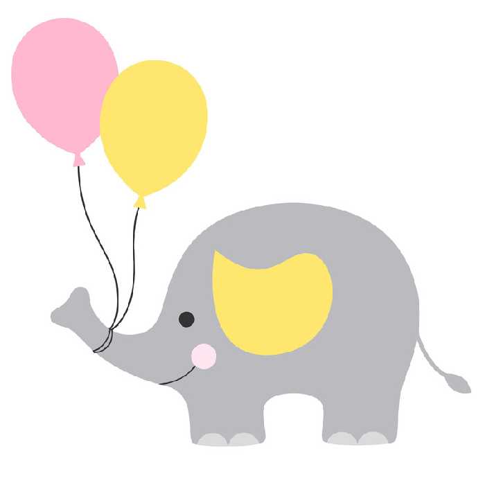 استند رومیزی تولد طرح فیل کوچولوی زرد کد 01