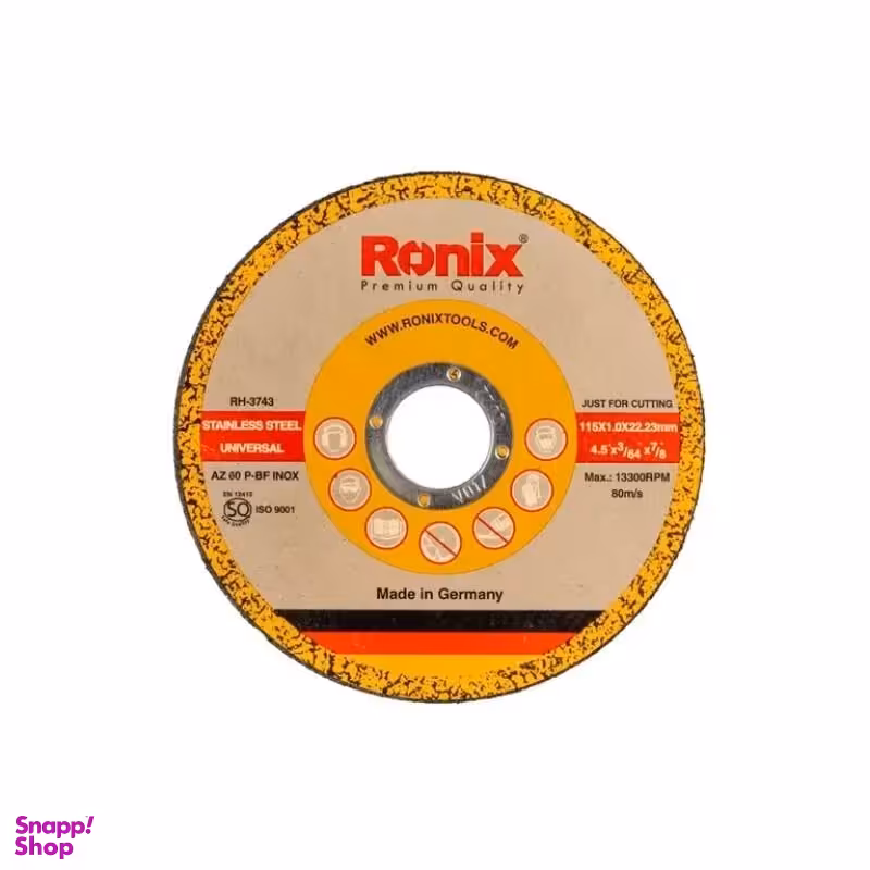 سنگ برش استیل مینی رونیکس کد RH-3743 قطر 115 میلی متر