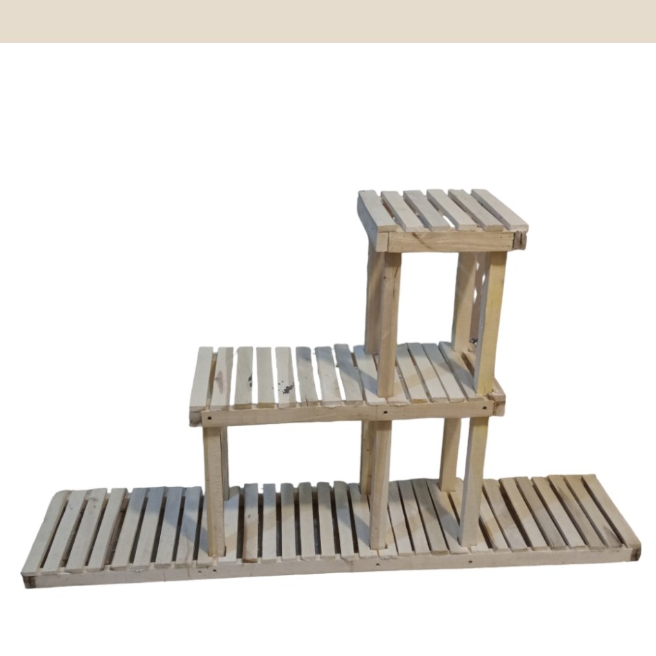 استند چوبی گل ابعاد طول 110 عرض 25 ارتفاع 60 سانتیمتر