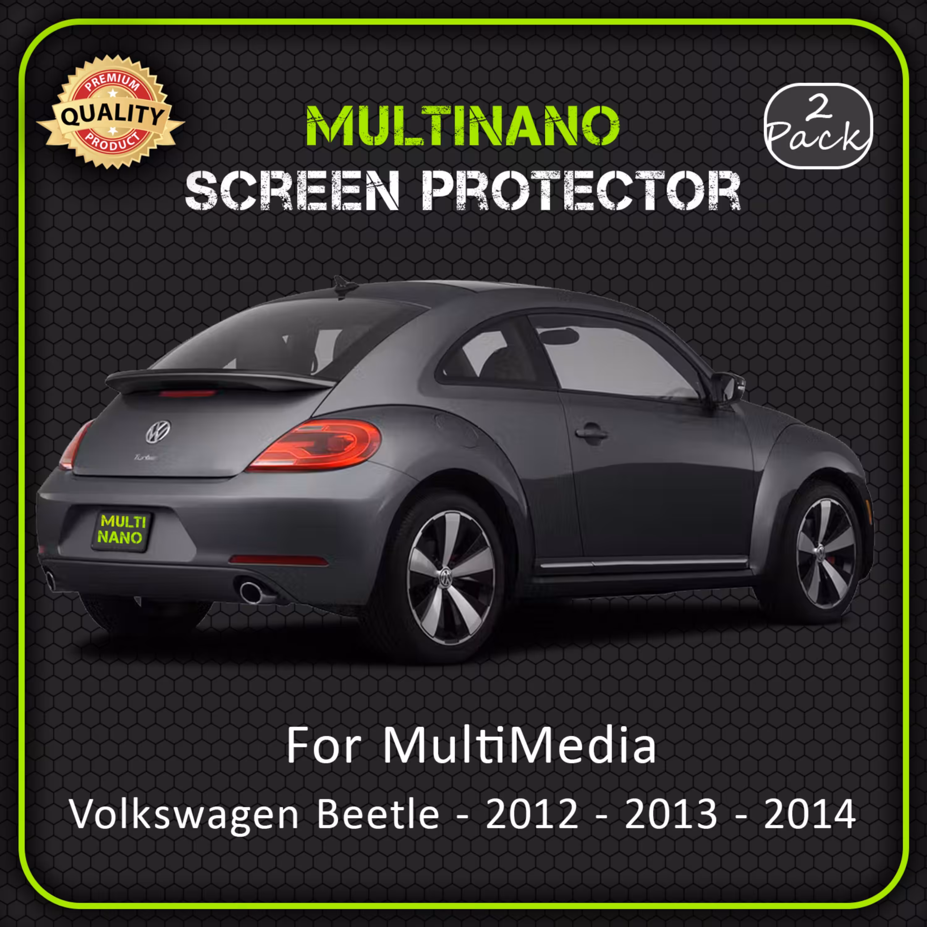 محافظ صفحه نمایش MultiNano مدل X-S2N برای مانیتور Volkswagen Beetle بسته 2 عددی