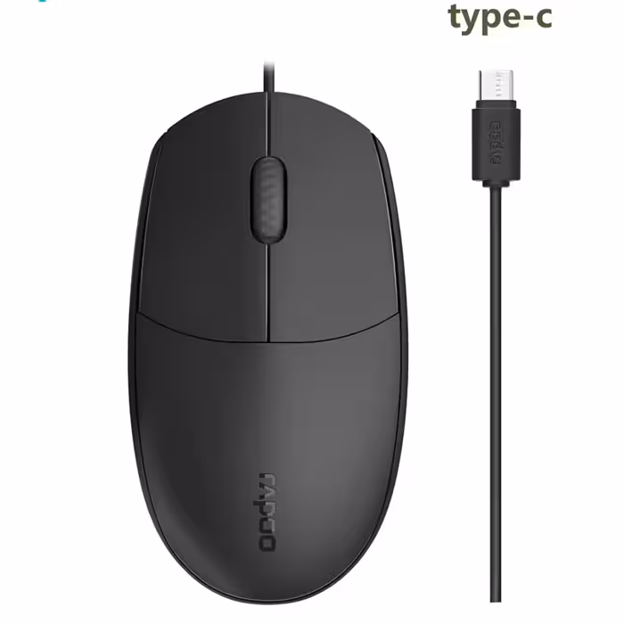 ماوس سیم‌دار رپو Rapoo N100C Type-C