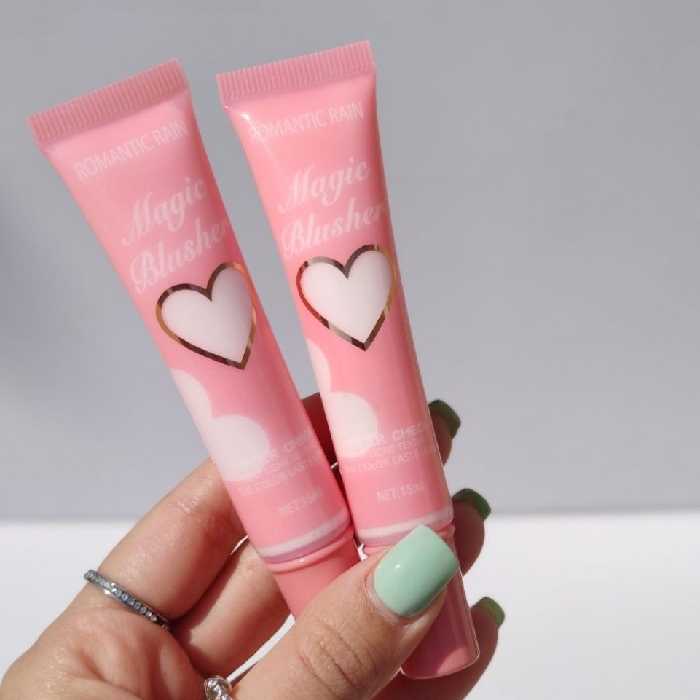 رژگونه حرارتی کرم ژلی رفع تیرگی و صورتی کننده روشن کننده شفاف کننده لب گونه و بدن با عصاره شکوفه قلبی پینترستی کیوت 