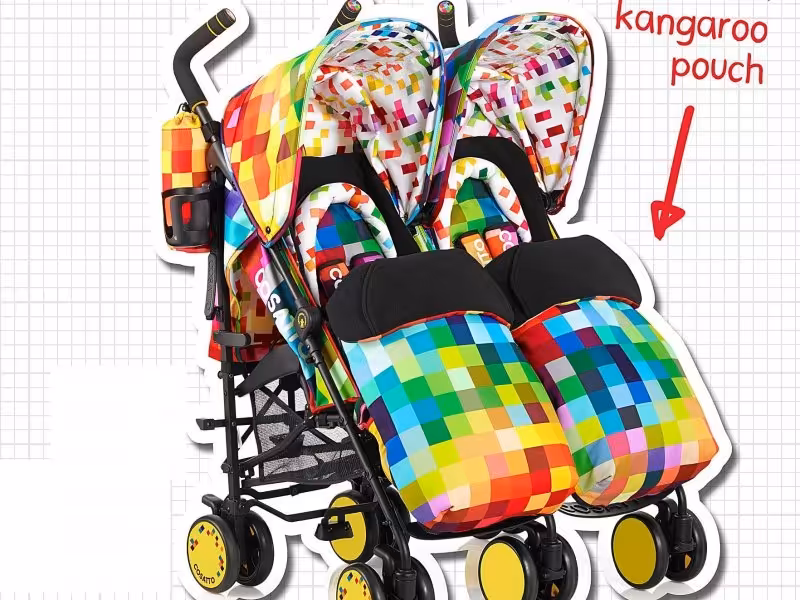 کالسکه دو قلو طرح pixelate cosatto کد2880