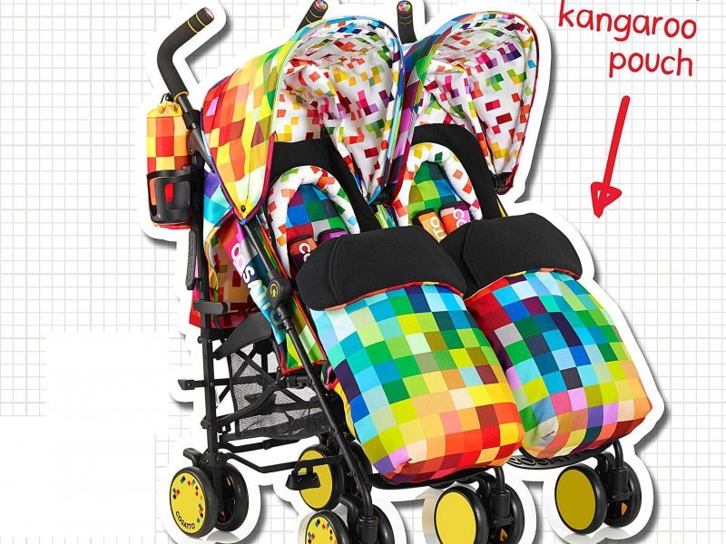 کالسکه دو قلو طرح pixelate cosatto کد2880