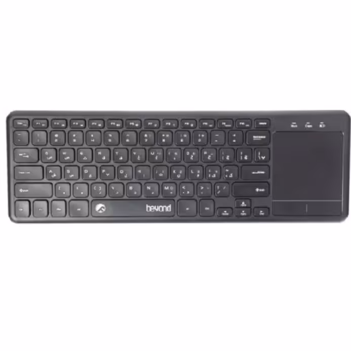 کیبورد بی سیم بیاند مدل Beyond Keyboard Wireless Touchpad Bluetooth BK 6802 BT