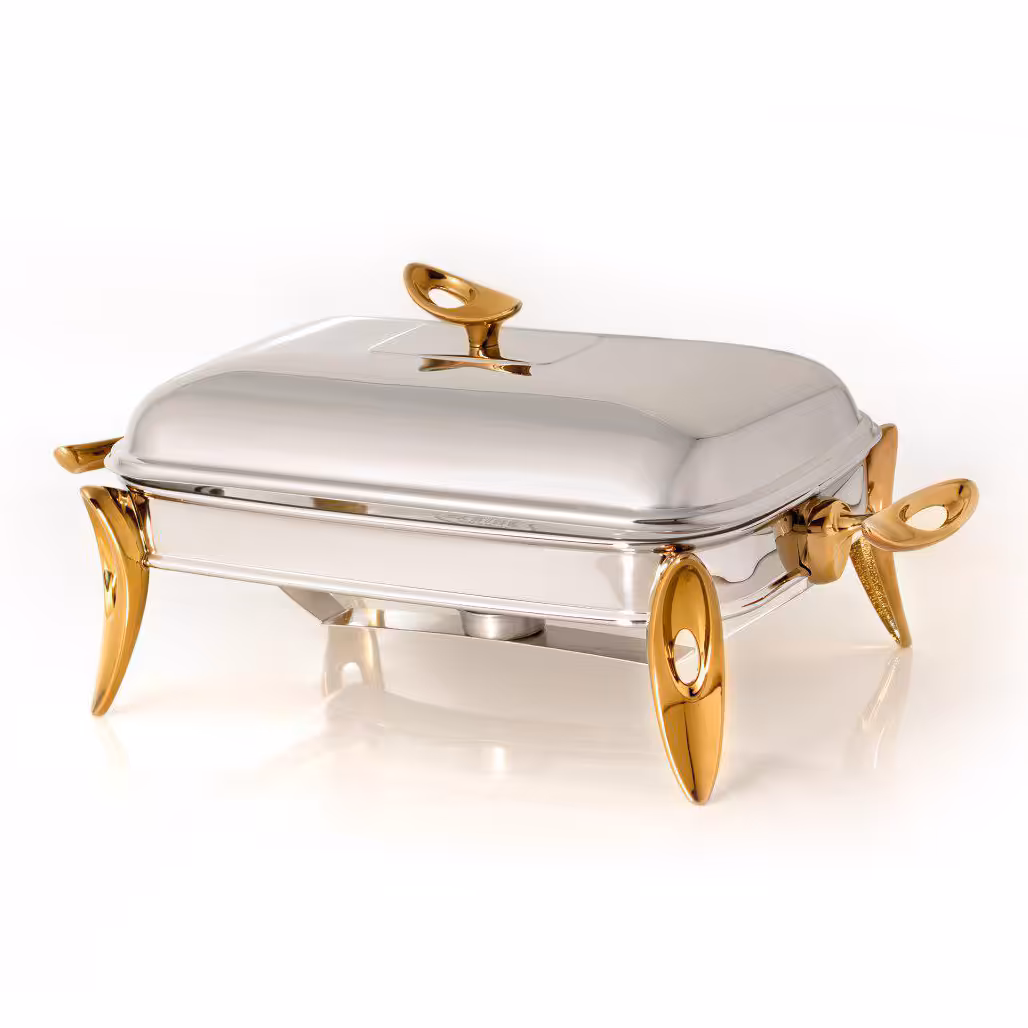 سوفله مستطیل کوچک تک استیل مدل لوپ (دسته طلایی)