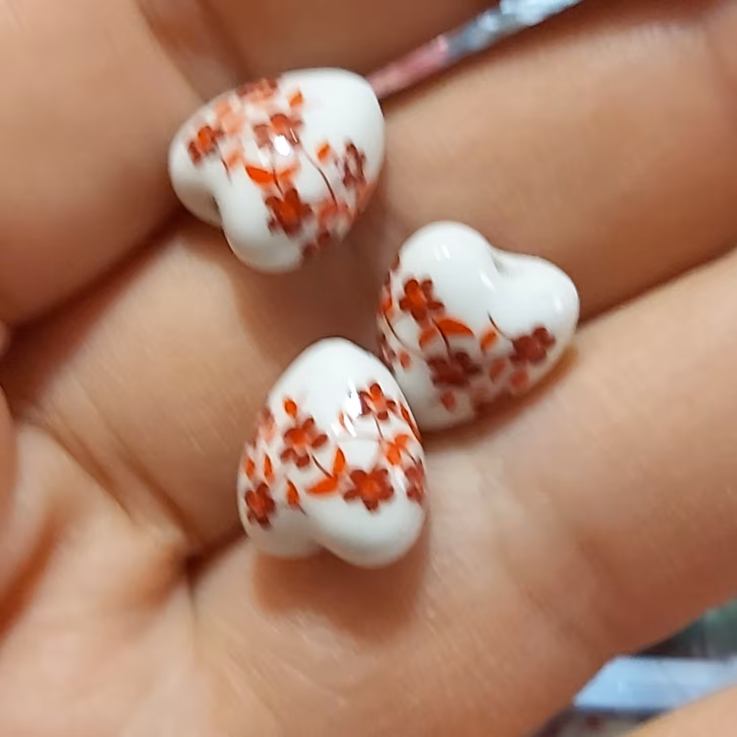 سرامیک قلبی باگل قرمز یک عدد