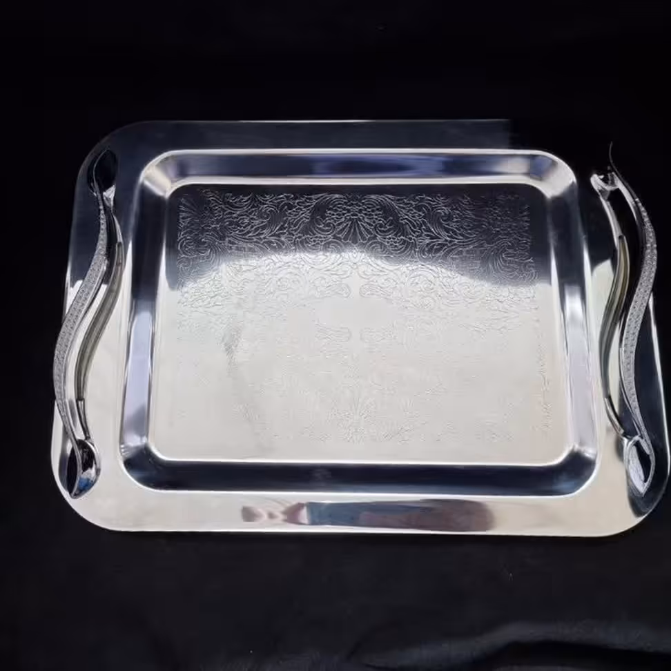 سینی استیل دسته ماری 