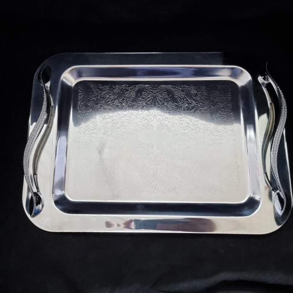 سینی استیل دسته ماری