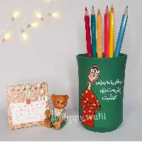  جامدادی جاقلمی سفالی جابراشی هدیه روز مادر (سایز 6در 10)